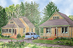 Cottages at Onway Lake, Artistic Rendition